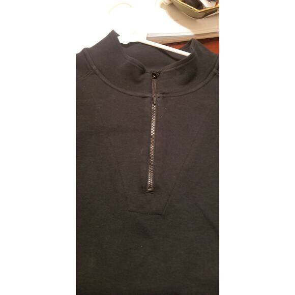 Jos. A. Bank Men's Black L/S Leadbetter Black Golf Sweatshirt 1/4 Zip Size XXL - Picture 2 of 8